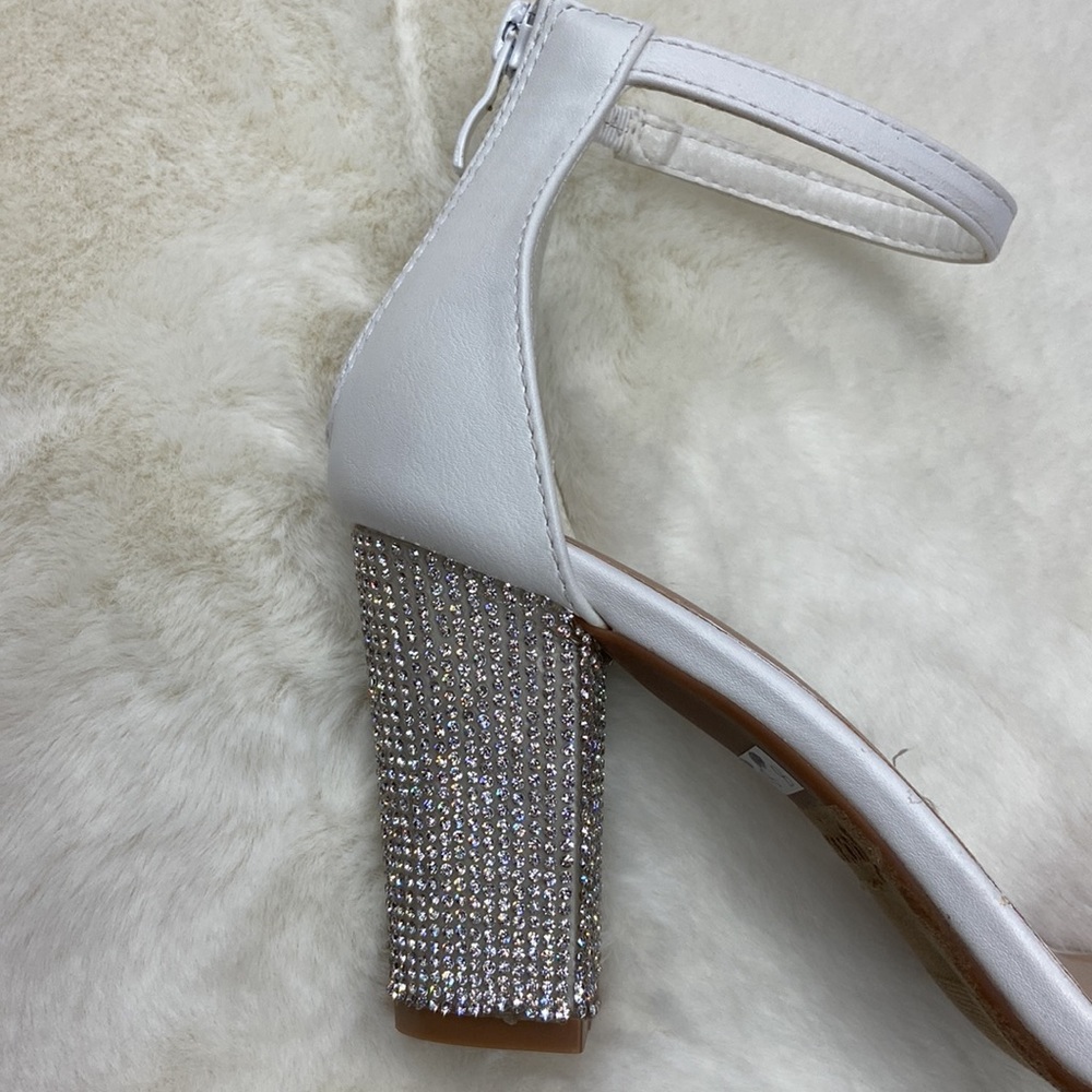 White Rhinestone Heels - Picture 3 of 4